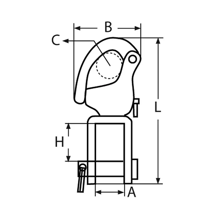 Marinetech Grillete giratorio BH82624128 - 128 mm, Acero inoxidable, A4