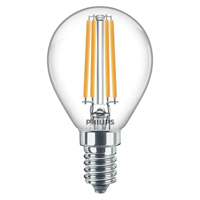 Philips Bombilla LED Vela y lustre CL ND 1PF/10 - E14, 60 W, P45, 806 lm - Vista frontal