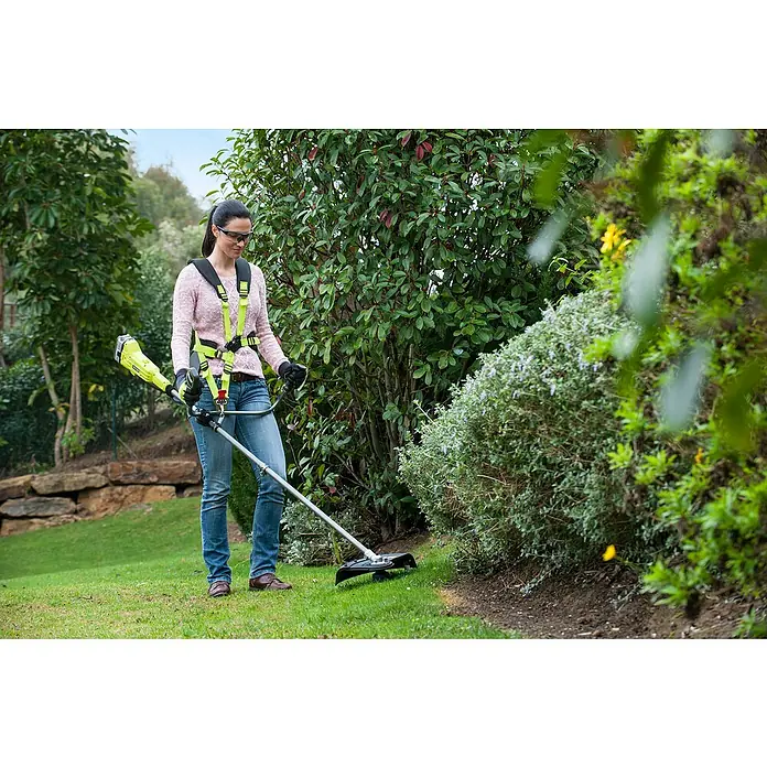 Ryobi ONE+ Akumulatorski trimer OBC1820B - 18 V, Litij-ionska, Bez akumulatora, Širina reza: 30 cm nit / 20 cm nož - Proizvod u upotrebi