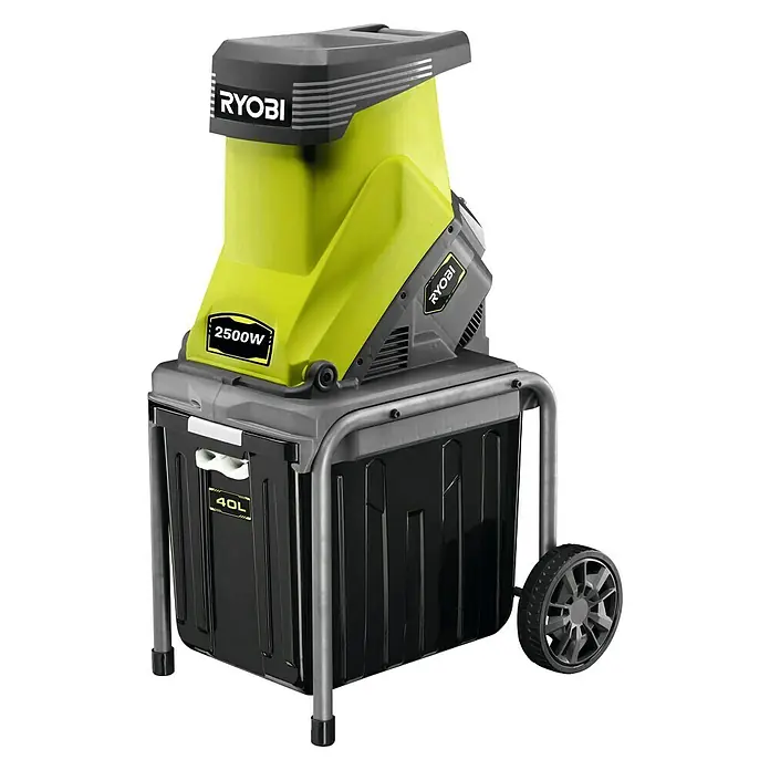 Ryobi Elektro-Leisehäcksler RSH2545B - 2.500 W, Max. Astdurchschnitt: 4,5 cm - Diagonale Ansicht
