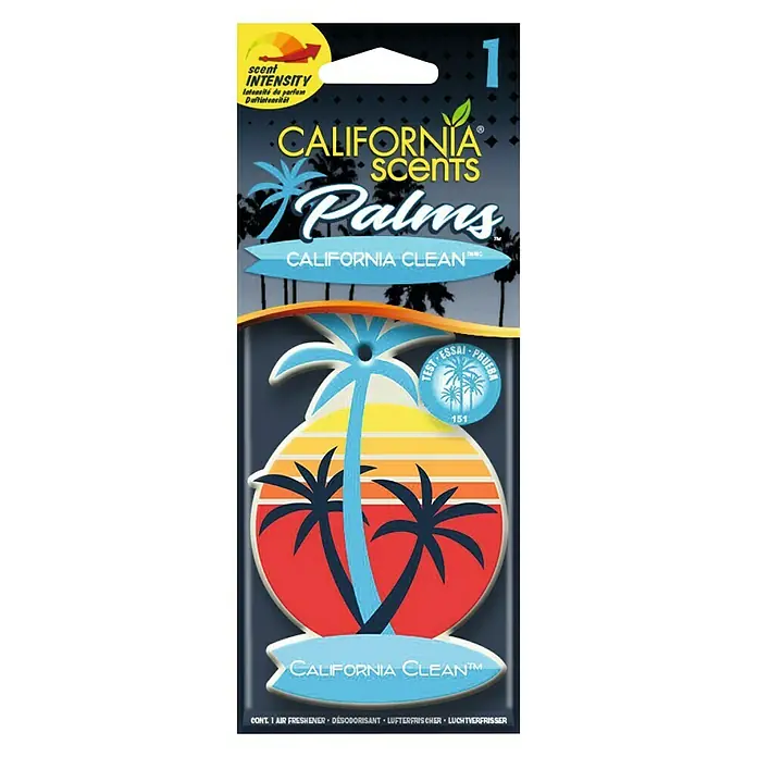 California Scents Lufterfrischer Palms Paper - Clean - Ansicht von oben