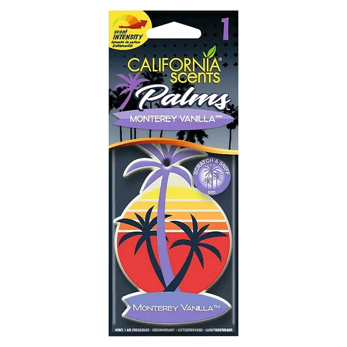 California Scents Lufterfrischer Palms Paper - Monterrey Vanilla - Ansicht von oben