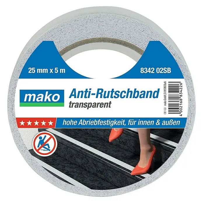 Mako Antirutschband - Transparent, 5 m x 25 mm - Ansicht von oben