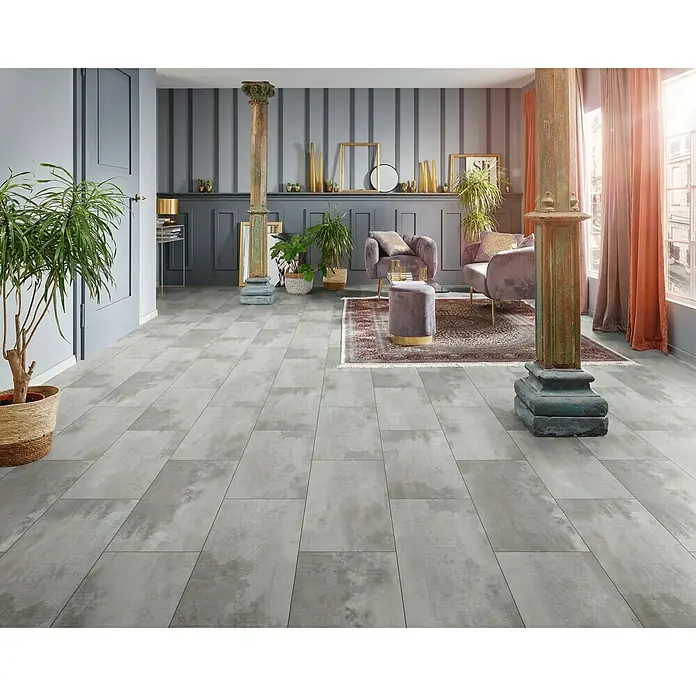 LOGOCLIC Podne obloge od tvrdog vinila Sharky Tiles - 600 x 295 x 5 mm, Izgled kamena - Živopisni prikaz
