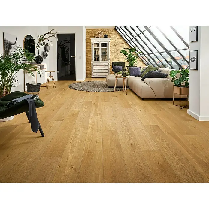 LOGOCLIC Podne obloge od tvrdog vinila Lucky Star - 1.210 x 234 x 5 mm, Rustikalni pod - Živopisni prikaz