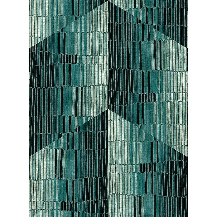 Cojín Geométrico Espiga - Petróleo, 45 x 45 cm, 100% algodón - Vista superior