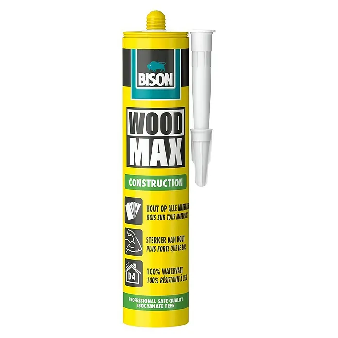Bison Wood Max Houtlijm - 380 g - Vooraanzicht
