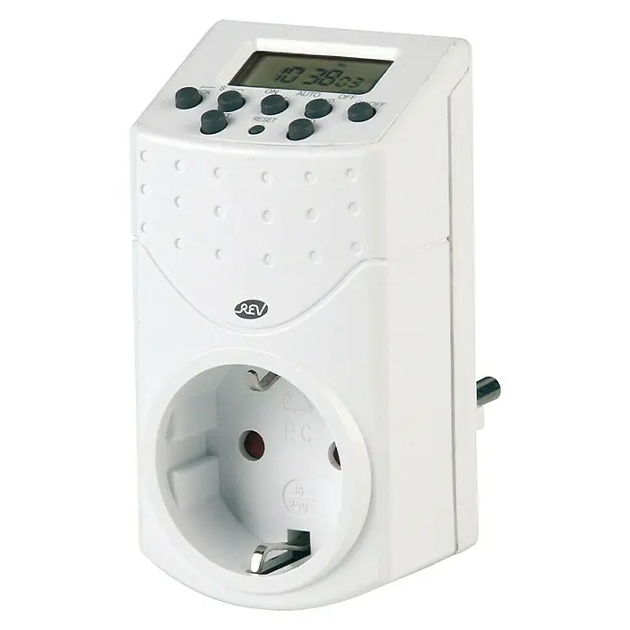 REV Temporizador - Digital, Potencia de conexión máx.: 1.800 W - Vista angular