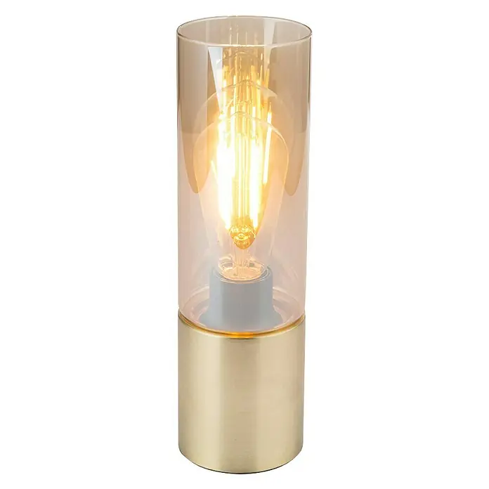 Globo Annika Lámpara de sobremesa - 25 W, Ø x Al: 9 x 30 cm, Oro, E27 - Vista frontal