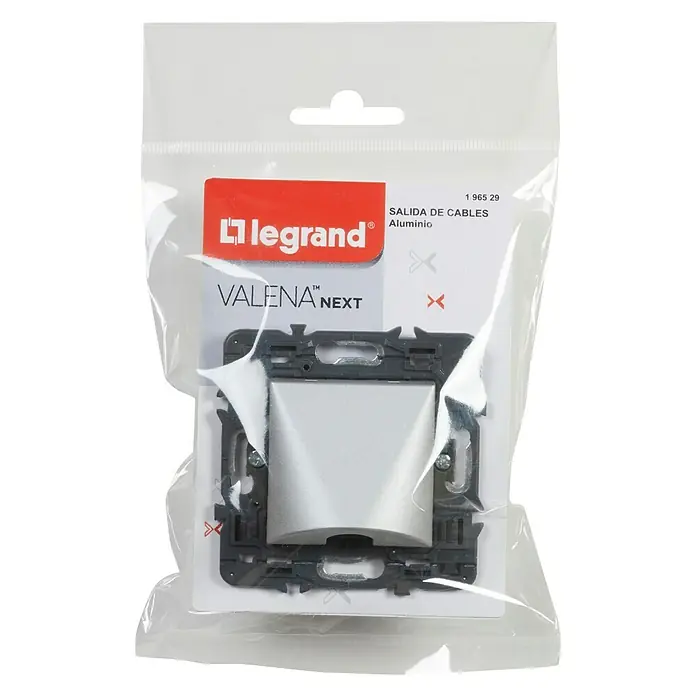 Legrand Valena Next Pasacables - Aluminio, Diámetro: 12 mm - Vista descendente