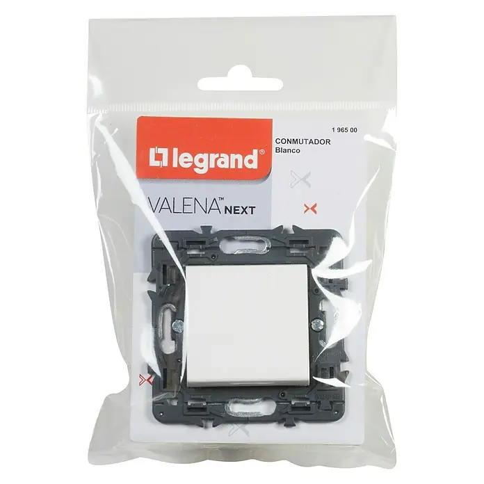 Legrand Valena Next Conmutador - Blanco, Montaje en la pared, Plástico, 10 A - Vista descendente