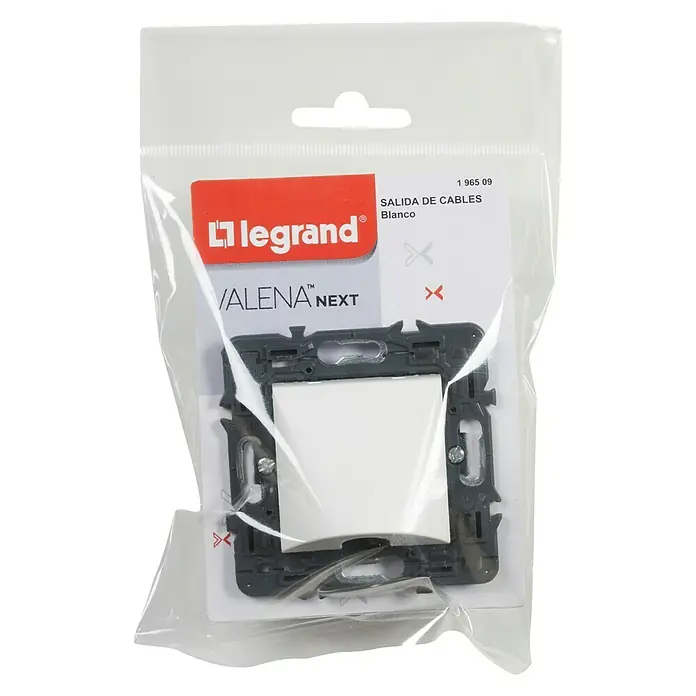 Legrand Valena Next Pasacables - Blanco, Diámetro: 12 mm - Vista descendente