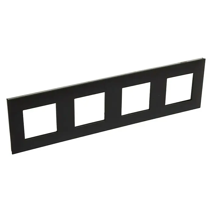 Legrand Valena Next Marco - Negro, x 4, Plástico, Montaje en la pared - Vista angular