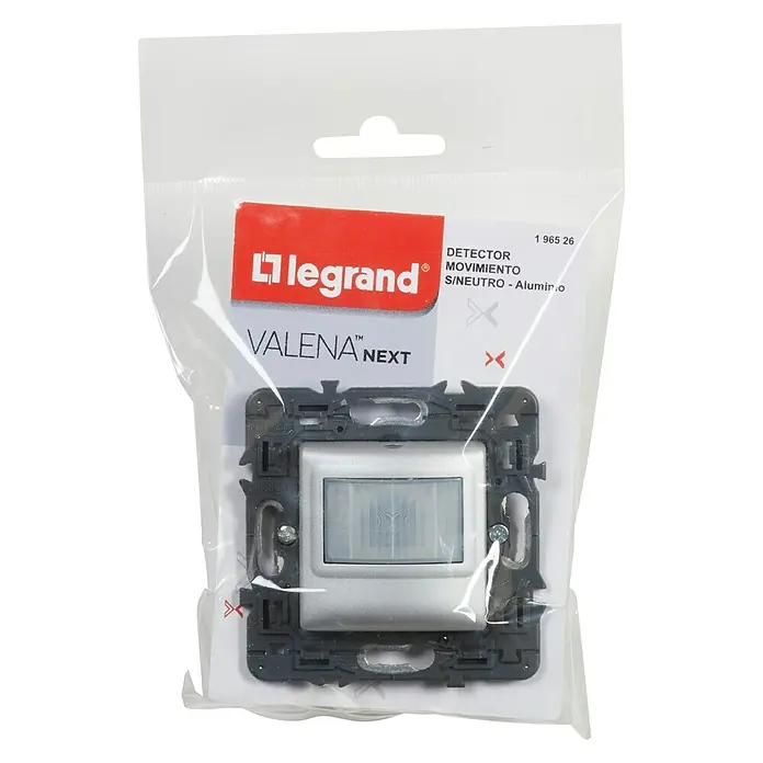 Legrand Valena Next Detector de movimiento por infrarrojos Eco - Alcance: 8 m, Aluminio - Vista descendente