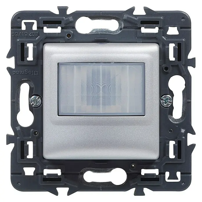 Legrand Valena Next Detector de movimiento por infrarrojos Eco - Alcance: 8 m, Aluminio - Vista frontal