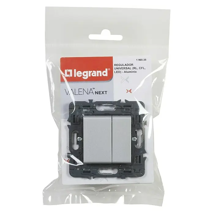 Legrand Valena Next Regulador luminoso Universal - Aluminio, Plástico, Montaje en la pared - Vista descendente