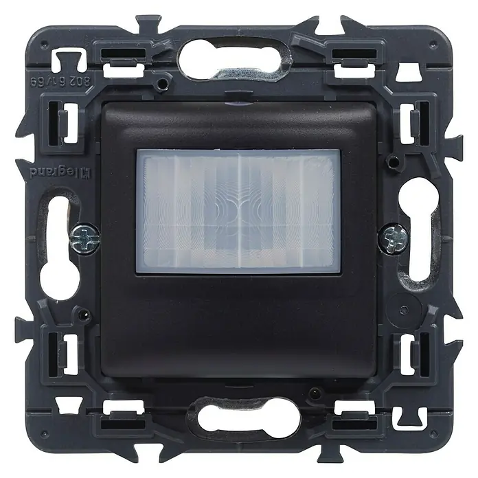 Legrand Valena Next Detector de movimiento por infrarrojos Eco - Alcance: 8 m, Negro - Vista frontal