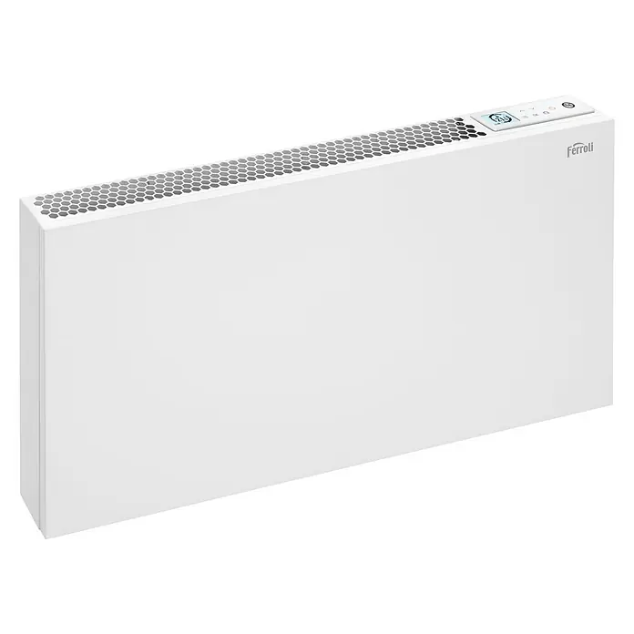 Ferroli Emisor térmico seco Napoli - 1.500 W, Blanco, 85 x 850 x 450 mm - Vista angular