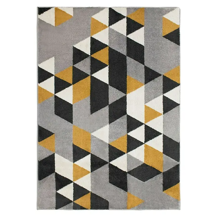 Alfombra Neus - Gris/Multi, 90 x 60 cm, 100% polipropileno - Vista superior
