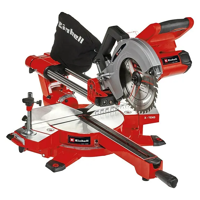 Einhell Power X-Change Akku-Kapp- & Gehrungssäge TE-SM 36/210 Li-Solo - 36 V, Ohne Akku, 3.800 U/min - Diagonale Ansicht