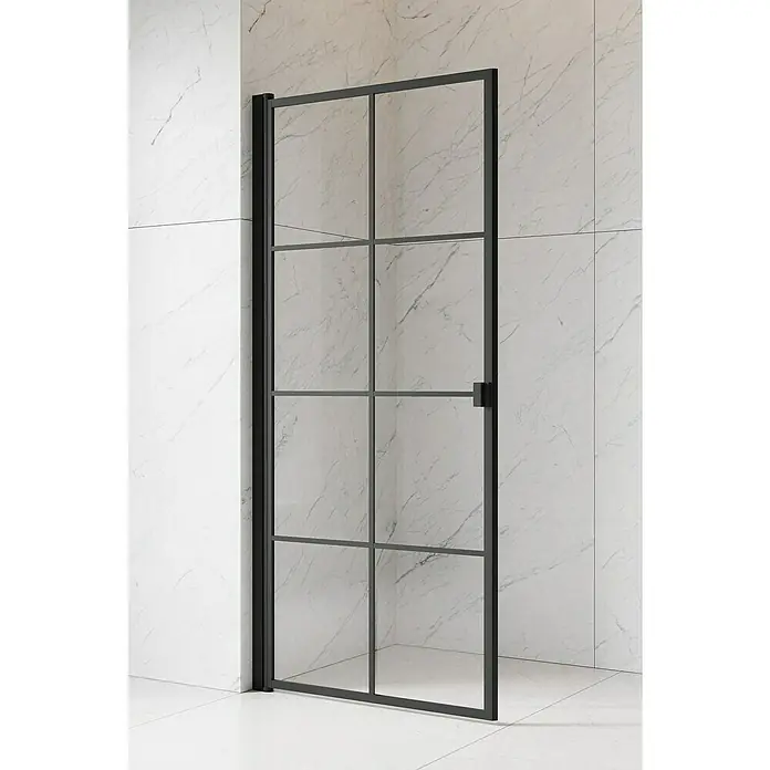 Camargue Stockholm Tuš stijena - Š x V: 90 x 195 cm, Premazano, Debljina: 6 mm, Crne boje - Živopisni prikaz