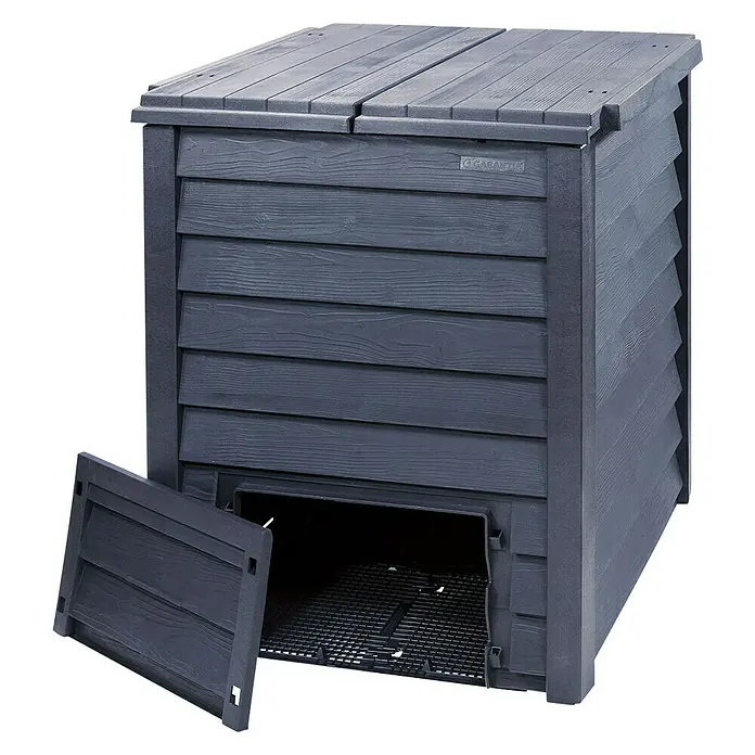 Garantia Komposter Thermo-Wood - 600 l, 80 x 80 x 100 cm, Mit Bodengitter - Diagonale Ansicht