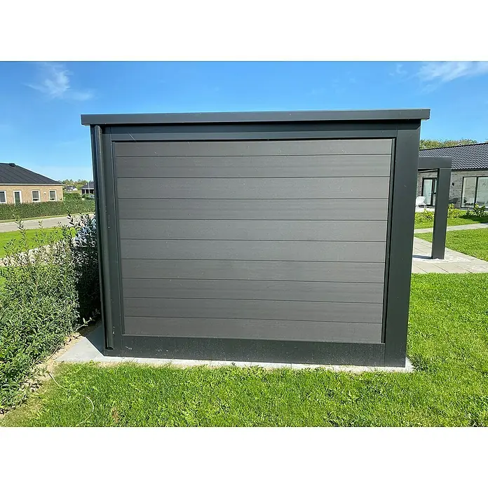 Abson Gerätehaus - 3,3 x 3 m, Passend für: Abson Carports - Stimmungsaufnahme