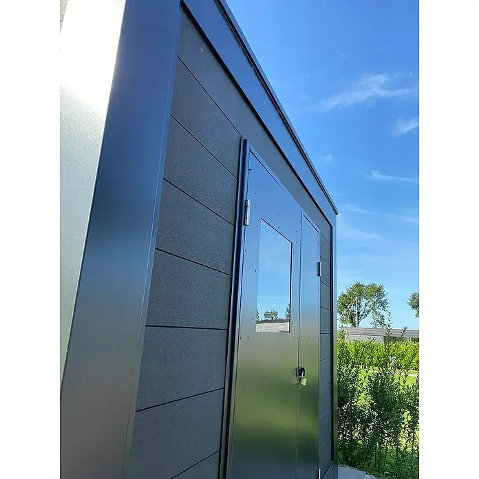 Abson Gerätehaus - 3,3 x 3 m, Passend für: Abson Carports - Stimmungsaufnahme