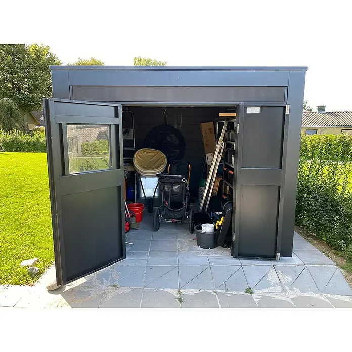 Abson Gerätehaus - 3,3 x 3 m, Passend für: Abson Carports - Stimmungsaufnahme