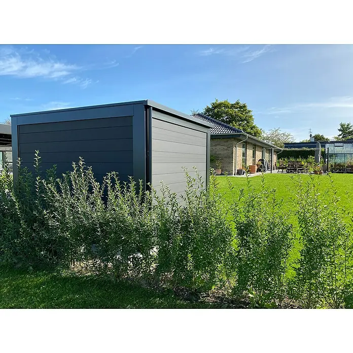 Abson Gerätehaus - 3,3 x 3 m, Passend für: Abson Carports - Stimmungsaufnahme