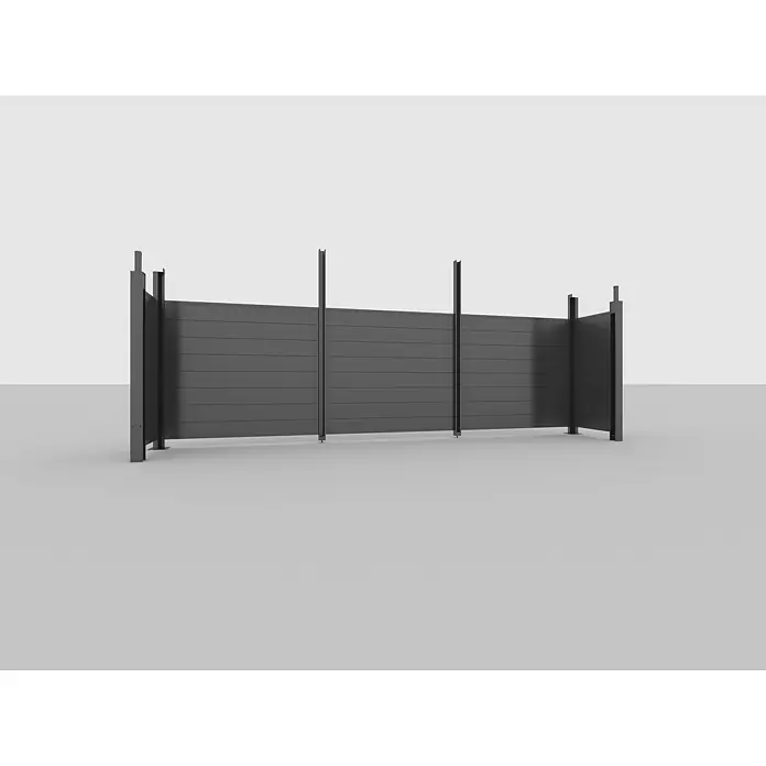 Abson Endwand für Einzelcarport I - 565 x 170 cm, Grau - Stimmungsaufnahme