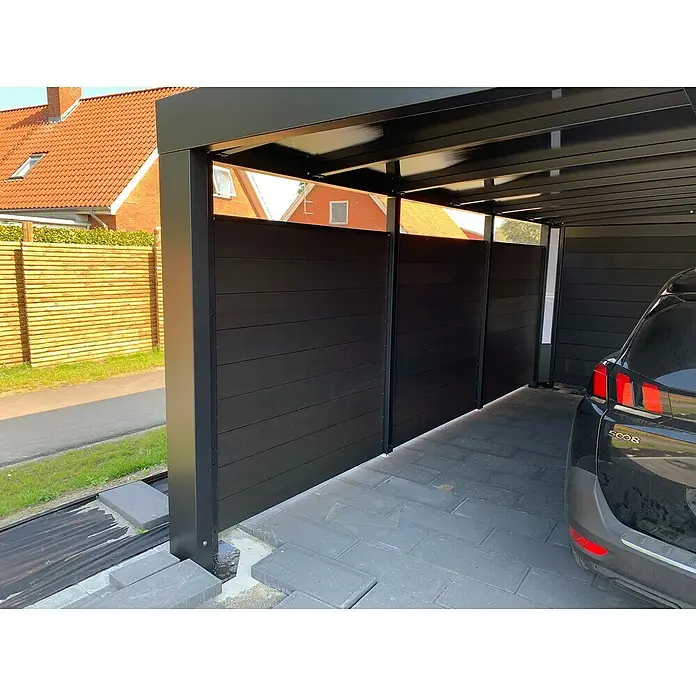 Abson Cubus Seitenwand - Passend für: Abson Cubus Einzel- und Doppelcarport, 500 x 200 cm - Stimmungsaufnahme