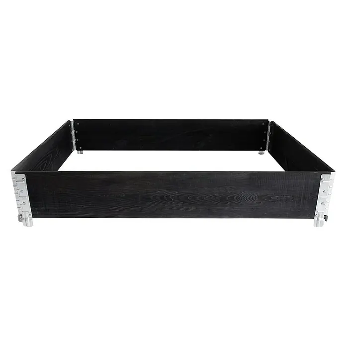 Gardol Visoka gredica - 120 x 80 x 20 cm, Drvo, Crne boje - Pogled sprijeda