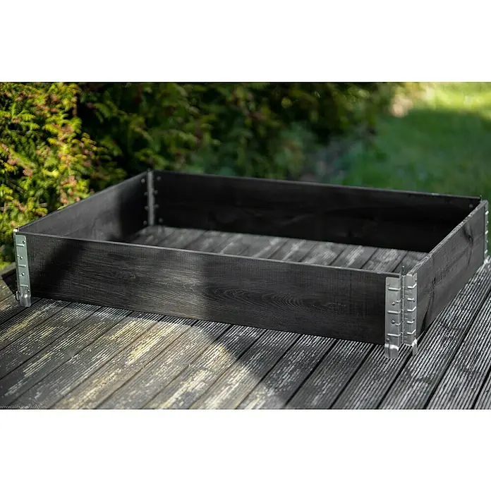 Gardol Visoka gredica - 120 x 80 x 20 cm, Drvo, Crne boje - Živopisni prikaz