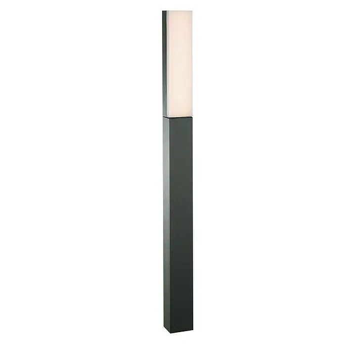 Starlux LED-Sockelleuchte Laholm - L x B x H: 7 x 5,2 x 90 cm, Dunkelgrau, 8 W - Diagonale Ansicht
