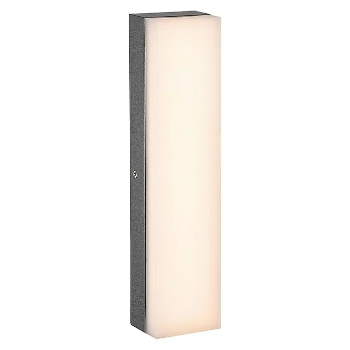 Starlux LED-Außenwandleuchte Laholm - 8 W, 7 x 5,3 x 30 cm, Dunkelgrau, IP54 - Diagonale Ansicht