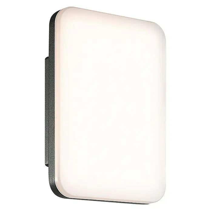 Starlux LED-Außenwandleuchte - 10 W, 149 x 83 x 216 mm, Dunkelgrau, IP54 - Diagonale Ansicht