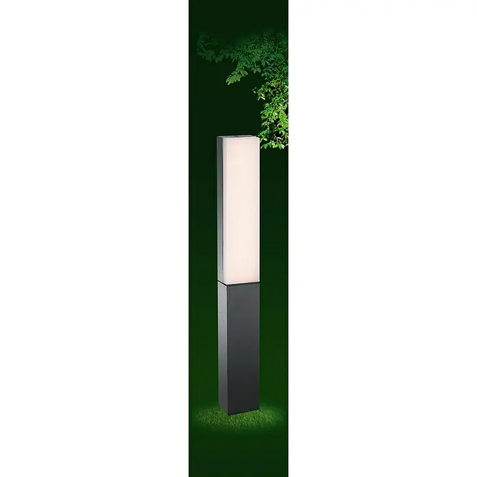 Starlux LED-Außensockelleuchte Laholm - L x B x H: 7 x 5,2 x 50 cm, Dunkelgrau, 8 W - Detailaufnahme