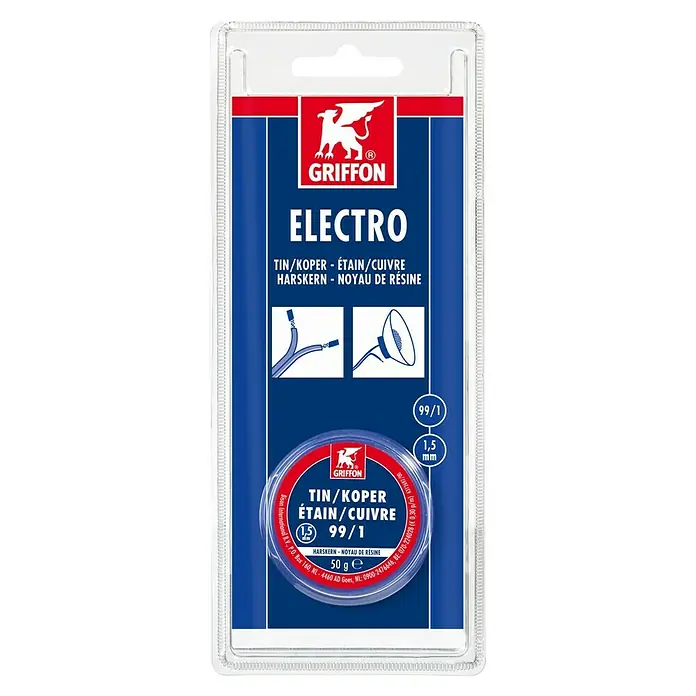 Griffon Standaardsoldeer Blister 50 g - 1,5 mm, 50 g - Top-down weergave