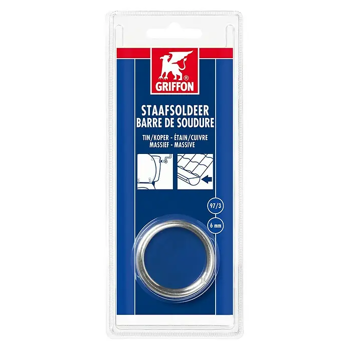 Griffon Zachtsoldeerstaaf Blister 100 g - 100 g, Geschikt voor: Solderen - Top-down weergave