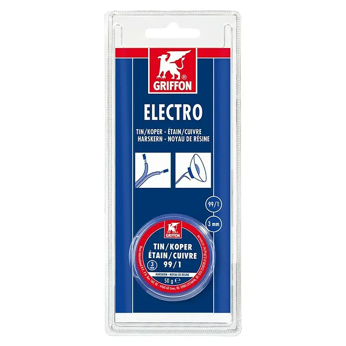 Griffon Standaardsoldeer Blister 50 g - 3 mm, 50 g - Top-down weergave