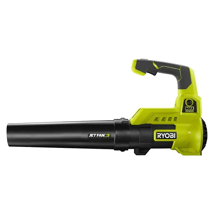 Ryobi ONE+ Akku-Laubbläser RY36BLA-0 - 36 V, Li-Ionen, Ohne Akku, Luftgeschwindigkeit: 152 km/h - Linke Seitenansicht