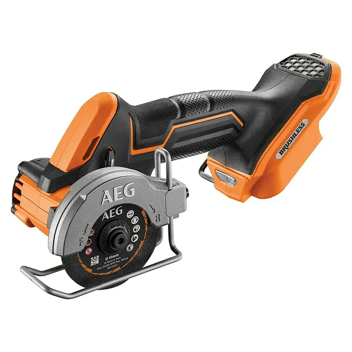 AEG Powertools Akku-Trennschleifer BMMS18SBL-0 - 18 V, Ohne Akku, Max. Leerlaufdrehzahl: 2.000 U/min - Diagonale Ansicht