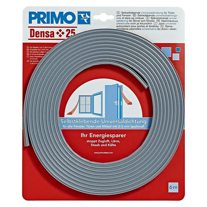 Primo Universaldichtung Densa 25 - Grau, 6 m, Passend für: Spaltenbreite 2 – 5 mm - Ansicht von oben