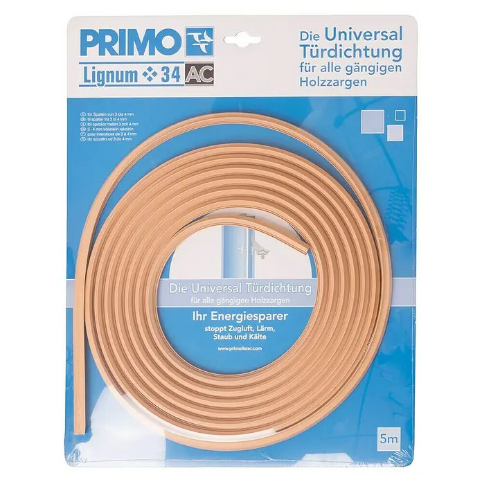 Primo Türdichtung Lignum 34 AC - Beige, 5 m, Passend für: Nutbreite 3 – 4 mm - Ansicht von oben