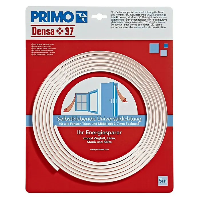 Primo Universaldichtung Densa 37 - Weiß, 6 m, Passend für: Spaltenbreite 3 – 7 mm - Ansicht von oben