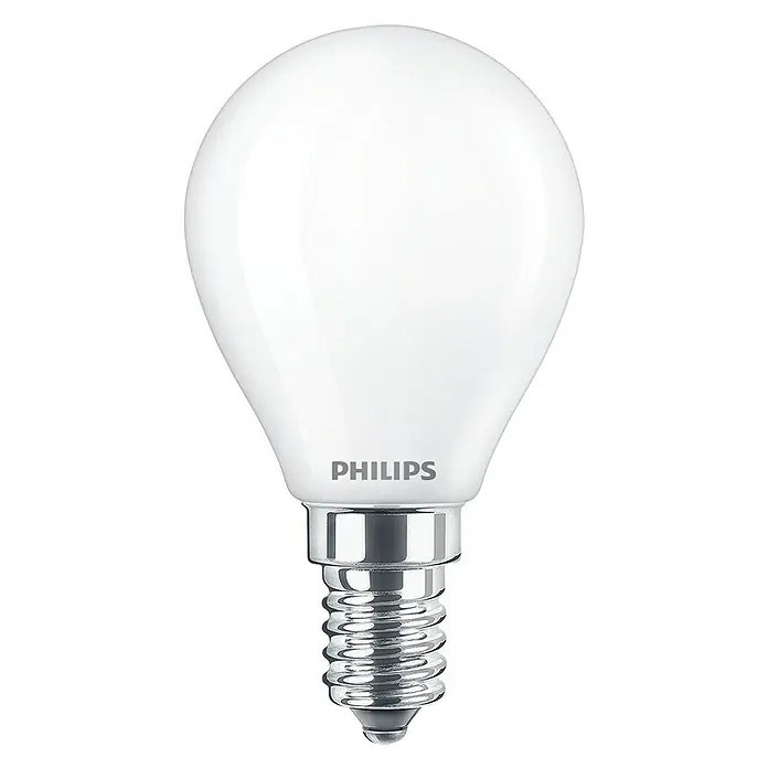 Philips Bombilla LED Vela y lustre FR ND 1PF/10 - E14, 60 W, P45, 806 lm - Vista frontal