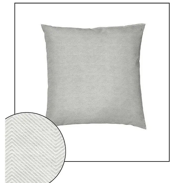 Cojín Danville - Gris claro, 50 x 50 cm, 100% poliéster - Vista superior