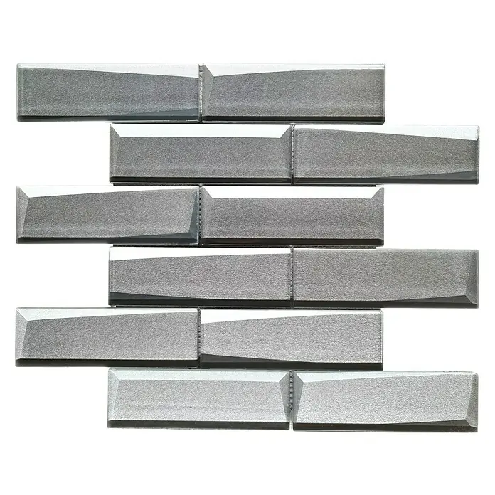 Mosaikfliese Rechteck Crystal XBH SW01 - 30 x 30 cm, Weiß, Glänzend - Draufsicht