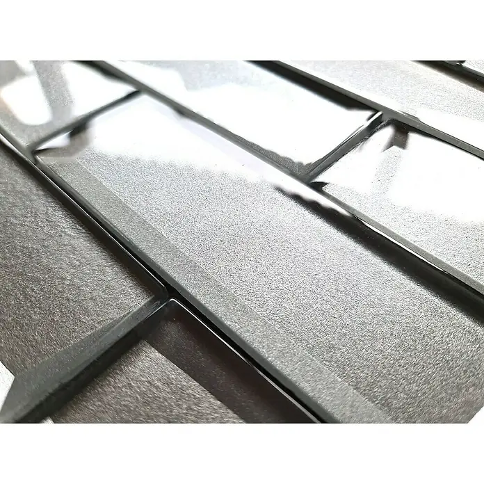 Mosaikfliese Rechteck Crystal XBH SW01 - 30 x 30 cm, Weiß, Glänzend - Detailaufnahme